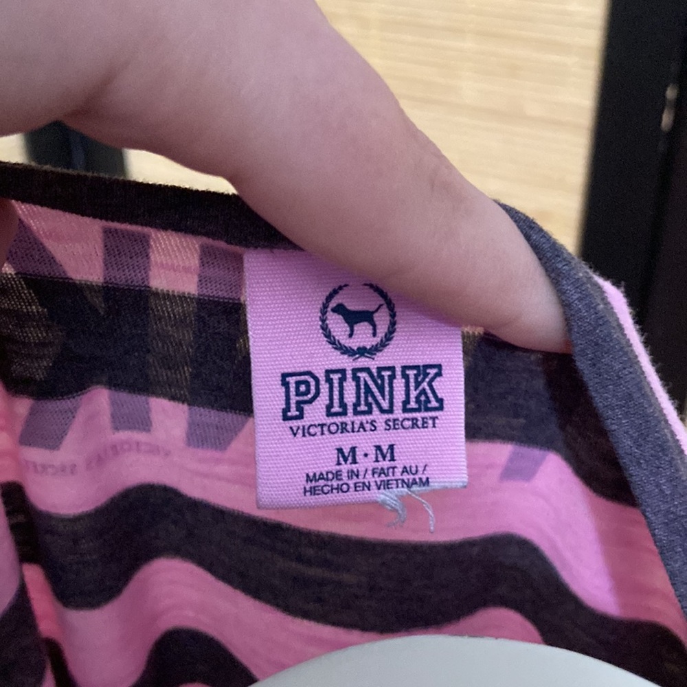 PINK crop striped top fair condition - Picture 8 of 8